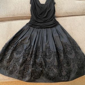 SL Fashion Beaded A line dress Black size 8